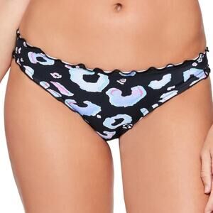 Salt+Cove leopard multi ruffled bikini swim bottom